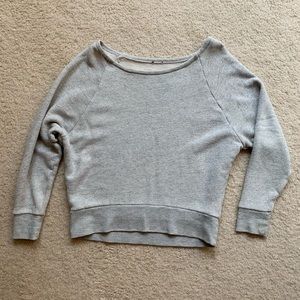 J.Crew off the shoulder sweatshirt size S gray